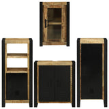 Bathroom Furniture Set with Shelf 4 pcs Brown Solid Mango Wood 3305702