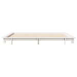 Bed Frame without Mattress White 200x200 cm Solid Wood Pine 3302262