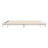 Bed Frame without Mattress White 200x200 cm Solid Wood Pine 3302262