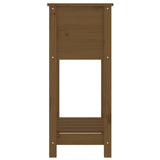 Planter with Shelf Honey Brown 54x34.5x81 cm Solid Wood Pine 823755
