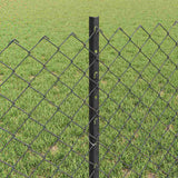 Fence and Post Grey 0.6 x 10 m Steel 3336258