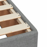 Box Spring Bed with Mattress Light Grey 100x200 cm Fabric 3285792