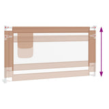 Toddler Safety Bed Rail Taupe 160x25 cm Fabric 10221