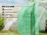 3 x 2 x 2m Polytunnel Greenhouse with Hinged Door, Walk-in Grow House Tent with PE Cover and T3398P377587