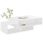 ZNTS Coffee Table High Gloss White 105x55x32 cm Engineered Wood 808528