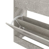 Shoe Cabinet Concrete Grey 63x24x81 cm Engineered Wood 342559