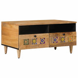 Coffee Table Natural 80 x 54 x 40 cm Solid Mango Wood 4018273
