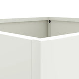 Planter White 42x40x39 cm Steel 841549