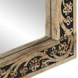 Bathroom Mirror 50x70x2.5 cm Solid Wood Mango and Glass 358243
