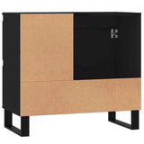 Bathroom Cabinet Black 65x33x60 cm Engineered Wood 831613