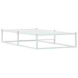 Bed Frame without Mattress White 90x200 cm Metal 4017422