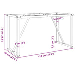 ZNTS Dining Table Legs O-Frame 120x60x73 cm Steel 357886