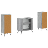 2 Piece Bathroom Cabinet Set BREDA Grey Sonoma Engineered Wood 3418050
