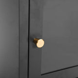 Nightstand Anthracite 40x30x54.5 cm Steel and Glass 336054