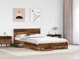 Bed Frame with Headboard Old Wood 120 x 190 cm Engineered Wood 3410929