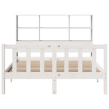 Bookcase Bed without Mattress White 160x200 cm Solid Wood Pine 3321709