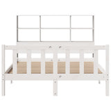 Bookcase Bed without Mattress White 120x200 cm Solid Wood Pine 3321703