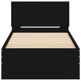 Bed Frame without Mattress with Headboard Black 90x200 cm 838625