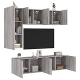 5 Piece TV Wall Units Grey Sonoma Engineered Wood 3216469