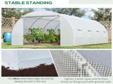 6 x 3 x 2 m Polytunnel Greenhouse, Walk in Polytunnel Tent with Metal Frame, Zippered Door and 8 T3398P317539