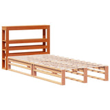 Headboard with Shelves Wax Brown 75 cm Solid Wood Pine 850901