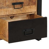 Drawer Cabinet 50x35x70 cm Solid Rough Wood Mango 4013583