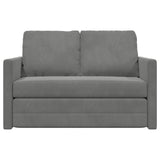 Folding Sofa Bed Dark Grey 122 x 70 x 60 cm Velvet 42030480