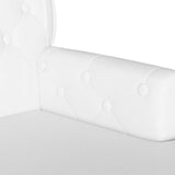 Bench White 119.5 x 64.5 x 75 cm Faux Leather 42019300