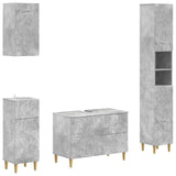 4 Piece Bathroom Cabinet Set DELFT Concrete Grey 3417948
