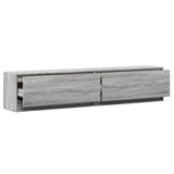 TV Wall Cabinet with LED Grey Sonoma 180x31x38 cm 3307952