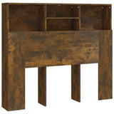 817246 Headboard Cabinet Smoked Oak 120x19x103,5 cm