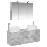 Bathroom Furniture Set 4 pcs Concrete Grey 3407098