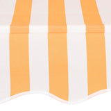 Manual Retractable Awning 250 cm Orange and White Stripes 43233