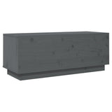 TV Cabinet Grey 90x35x35 cm Solid Wood Pine 813831