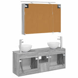 Bathroom Cabinet Set 4 pcs Grey Sonoma Engineered Wood 3406340