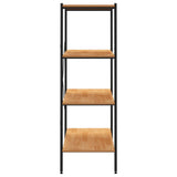 4-Tier Shelving Unit Black and Oak 80x40x130 cm 336344