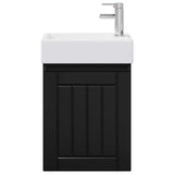 Bathroom Vanity Unit with Tap Black 45.5 x 25.5 x 84 cm 889492