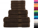 8 Piece Premium Towel Set SOLUND Brown 600 gsm 137540