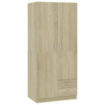 ZNTS Wardrobe Sonoma Oak 80x52x180 cm Engineered Wood 800642