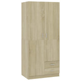 ZNTS Wardrobe Sonoma Oak 80x52x180 cm Engineered Wood 800642