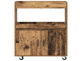 Bar Cart Oak Wood 60 x 39.5 x 89 cm Engineered Wood 8015684