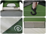 Family Tent with Roof Green 320 x 210 x 180 cm Polyester 42028489