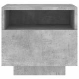 ZNTS Bedside Cabinet with LED Lights Concrete Grey 40x39x37 cm 836804