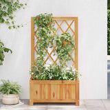 316541 Garden Raised Bed with Trellis Solid Acacia Wood