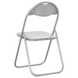 Folding Chair 2 pcs White and Grey 48 x 43.5 x 81 cm 42029044