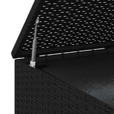 Garden Cushion Box PE Rattan 100x49x103.5 cm Black 317223