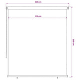 Outdoor Roller Blind 225 cm Blue HDPE 312856
