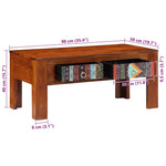 ZNTS Coffee Table 90x50x40 cm Solid Wood Acacia 4016486