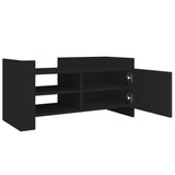 TV Cabinet Black 80x35x40 cm Engineered Wood 848368