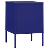 ZNTS Nightstand Navy Blue 35x35x51 cm Steel 336208